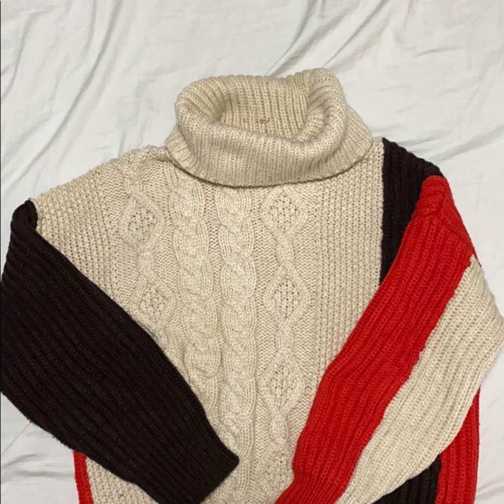 Zara colourblocked turtleneck